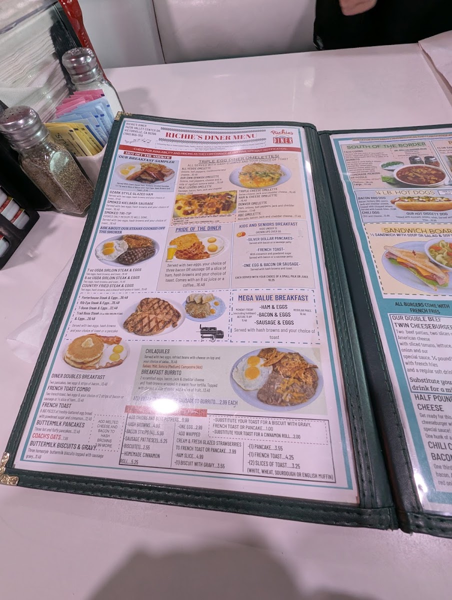 Richie's Diner Menu - Image 6